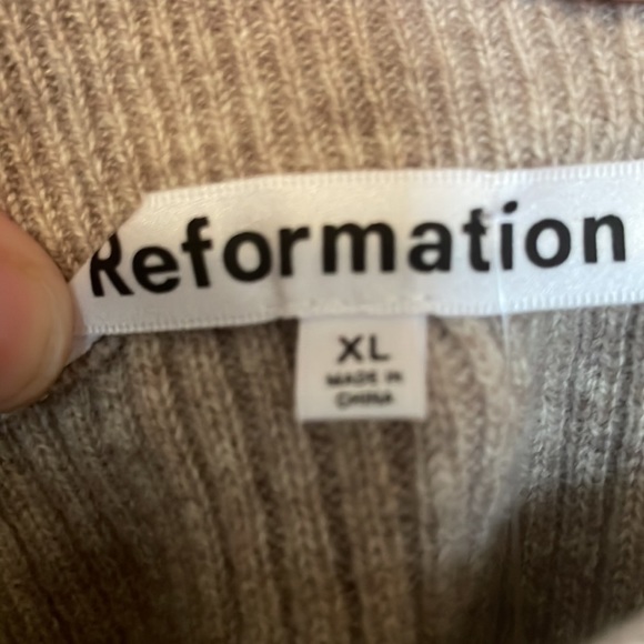 Reformation Oatmeal Luella Cashmere Mini Skirt - Picture 2 of 7